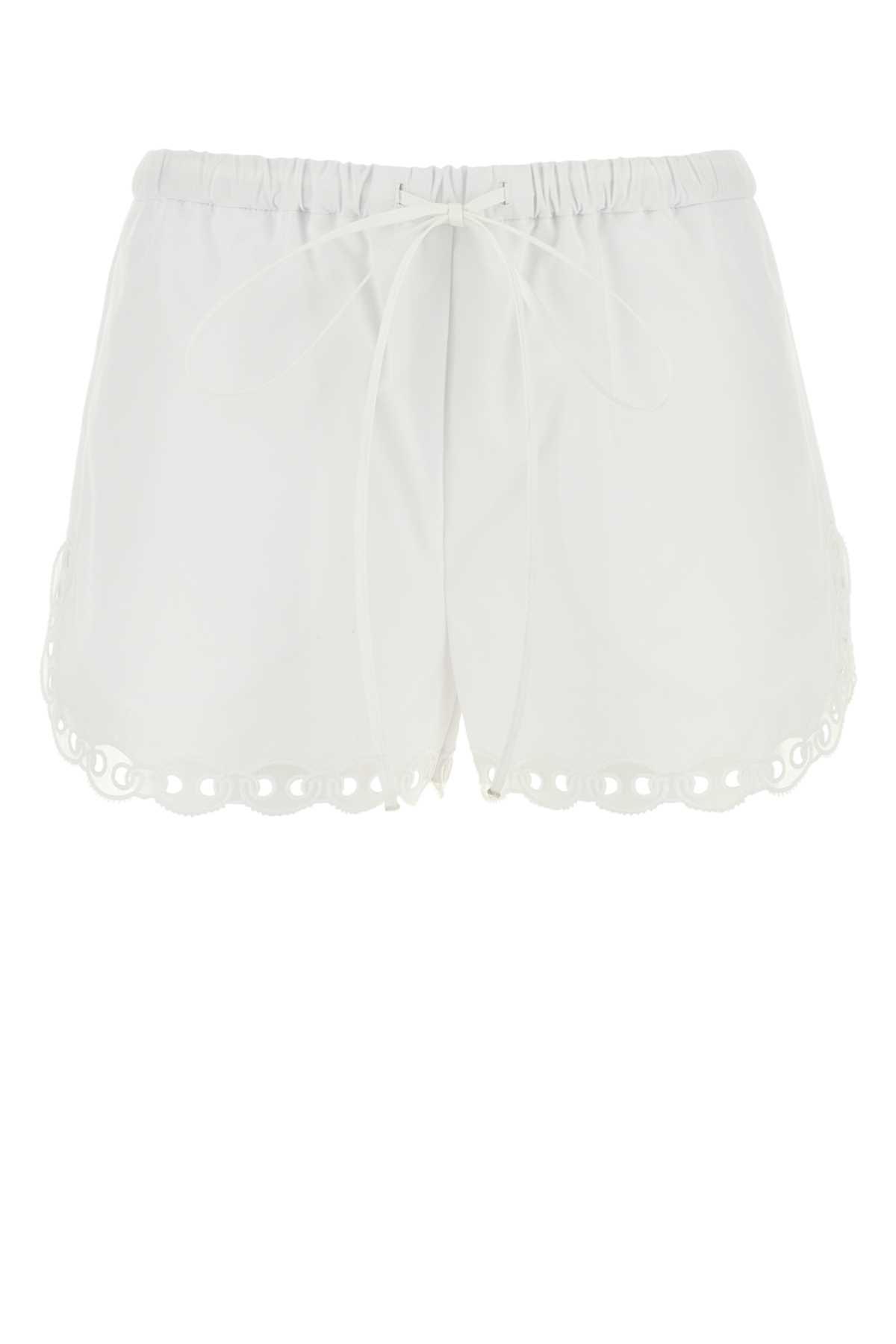gucci white poplin shorts