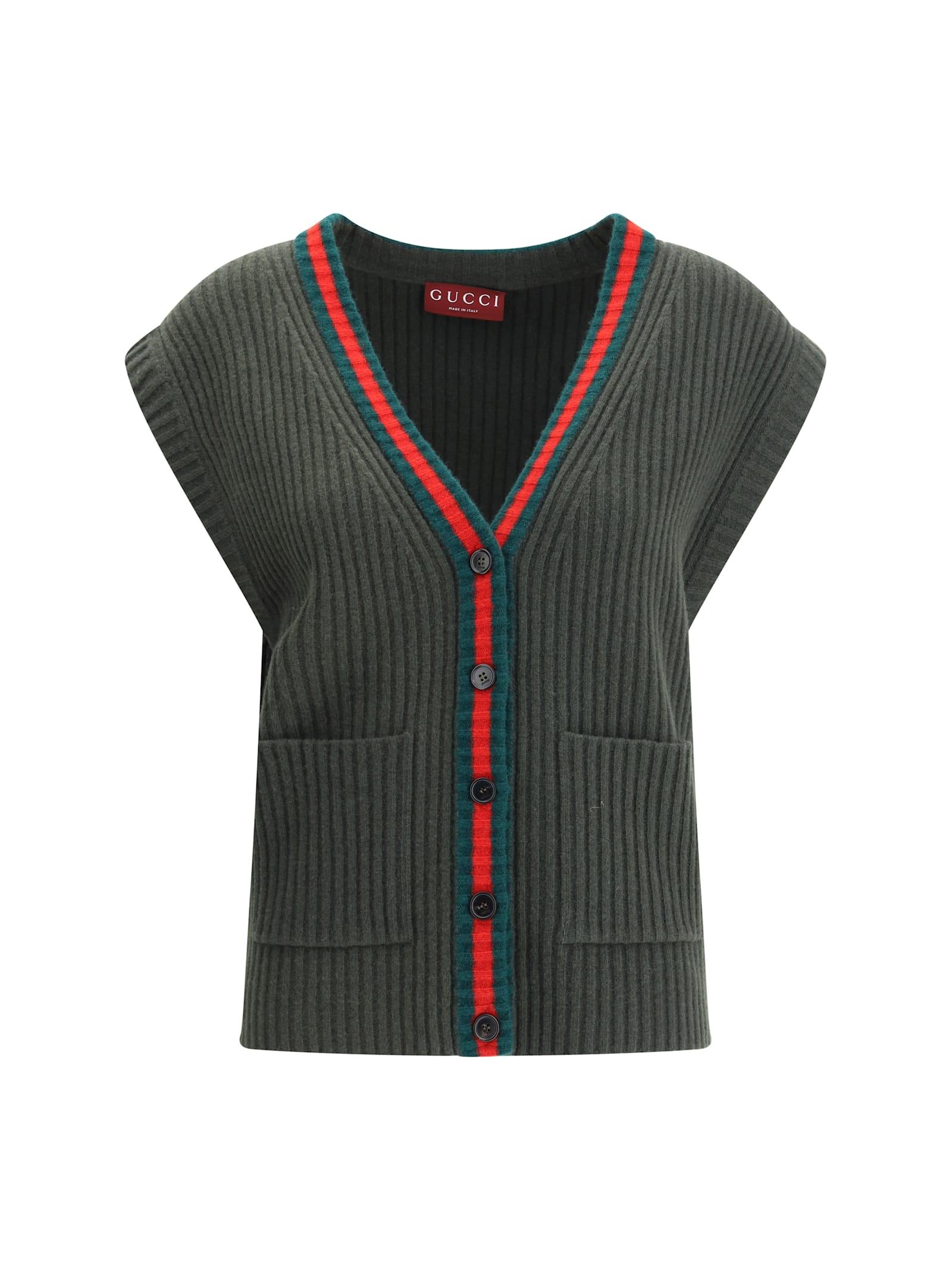 gucci wool cardigan vest