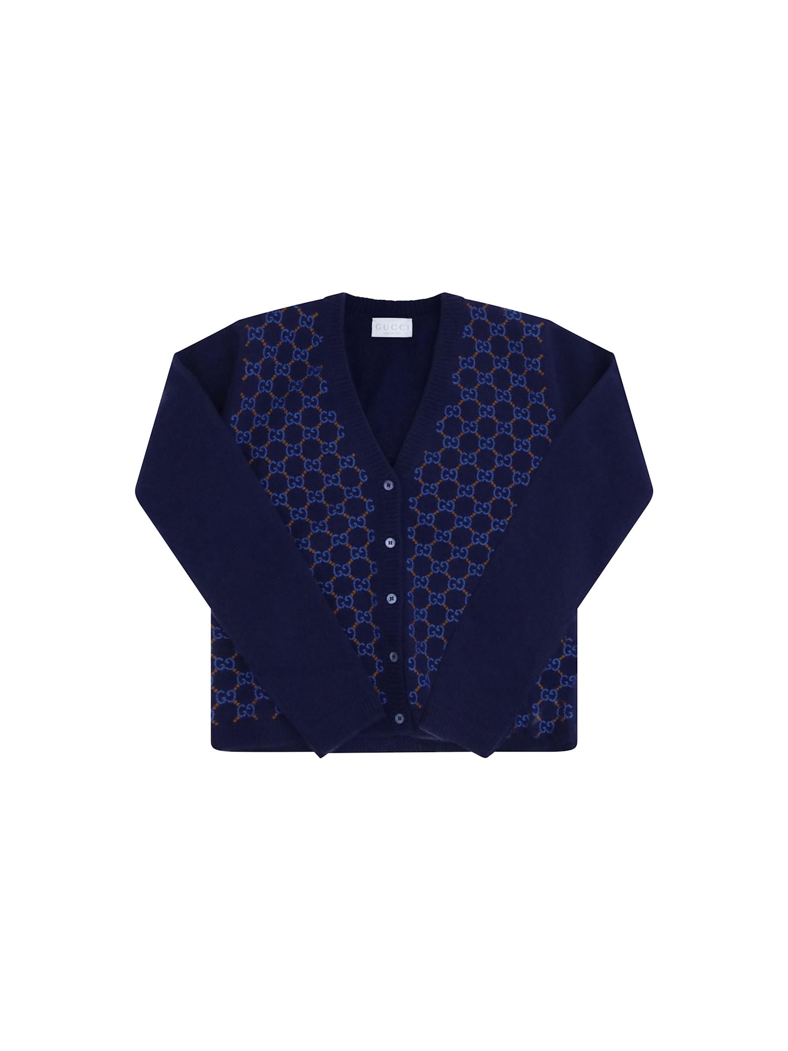 gucci wool jacquard cardigan