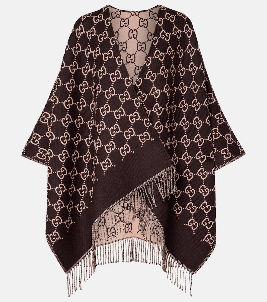 gucci wool poncho