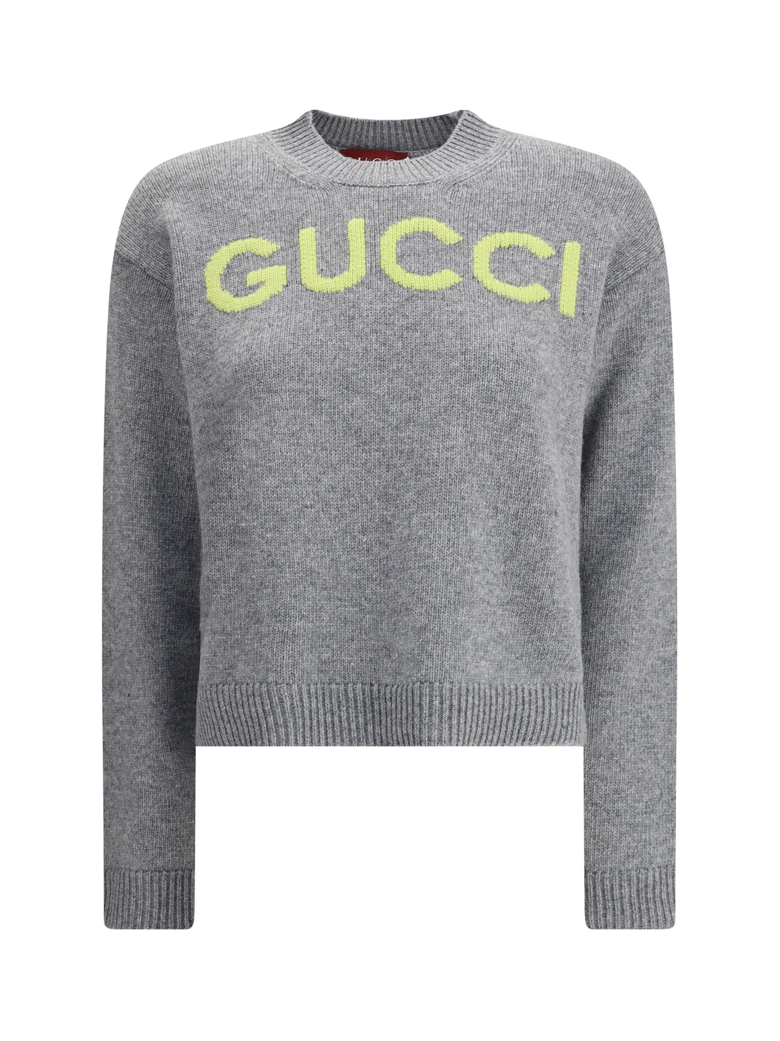 gucci wool sweater with embroidered monogram