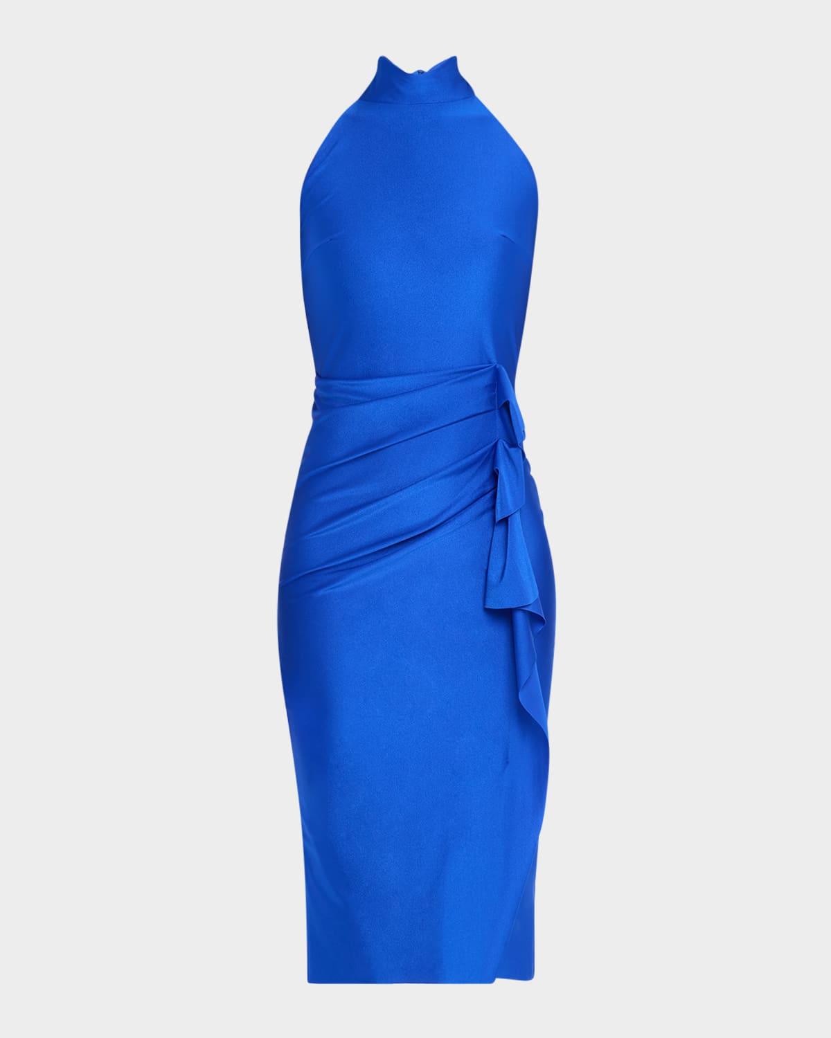 gudrum java draped jersey midi dress