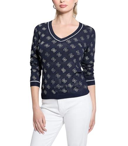 guess women's ambre peplum top, pure white