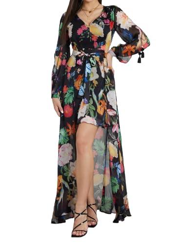 guess women's eco farrah dress, garden glow print