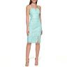 guess women's sleeveless chemical lace mini dress, mint, 14