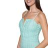 guess women's sleeveless chemical lace mini dress, mint, 14
