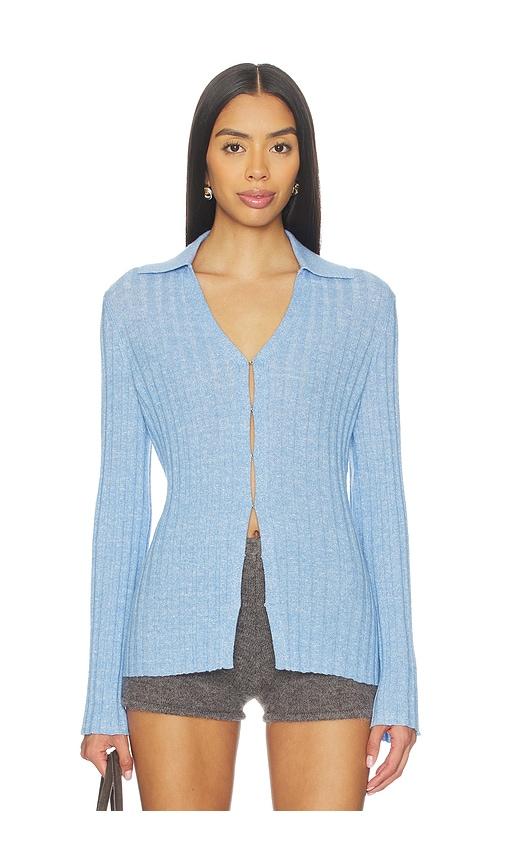 guest in residence breezy cardigan in baby blue.