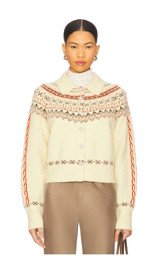 guest in residence cloud chalet cardigan in cream.