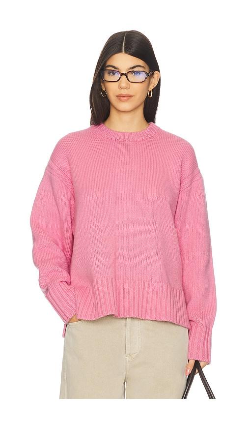 guest in residence cozy crew sweater in pink.