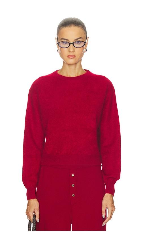 guest in residence grizzly crew sweater in red.