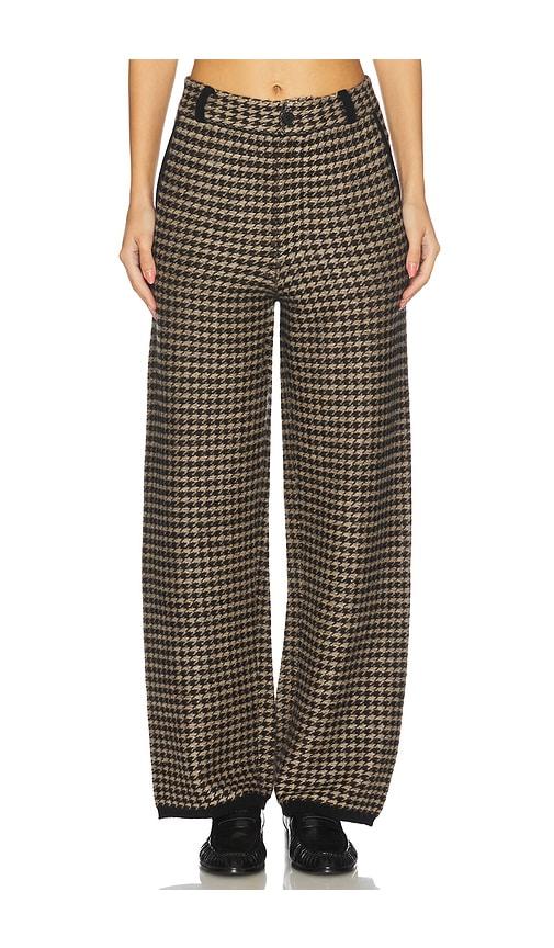 guest in residence houndstooth tailored trouser in black.