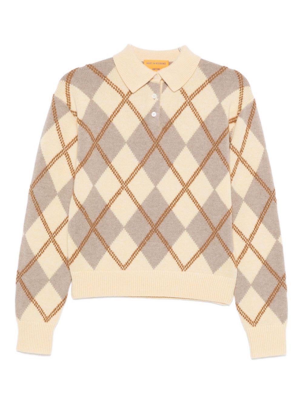 guest in residence jacquard polo shirt