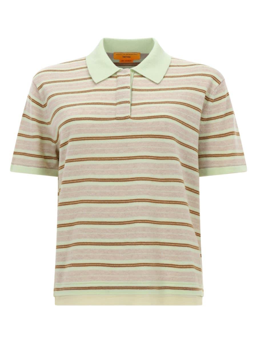 guest in residence layered stripe rugby polo shirt
