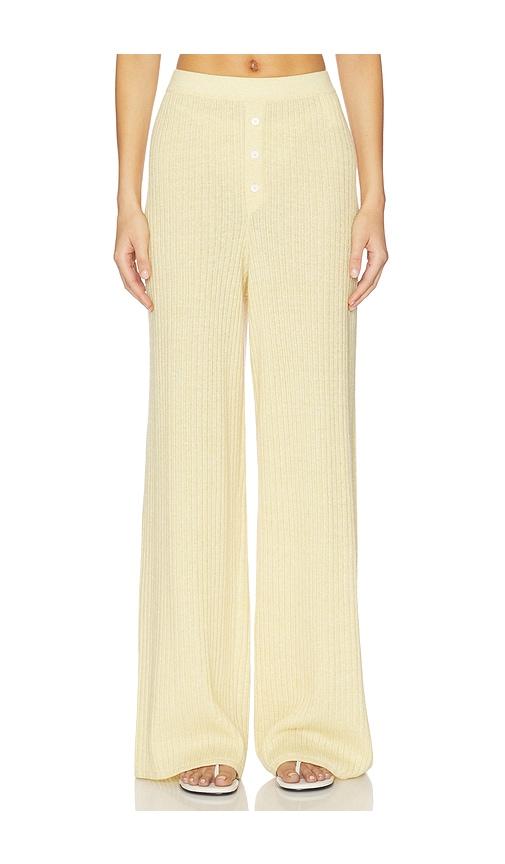 guest in residence rib everywear pant in lemon.