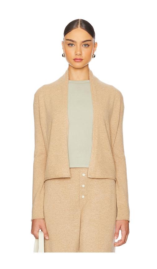 guest in residence stealth cashmere cardigan in beige.