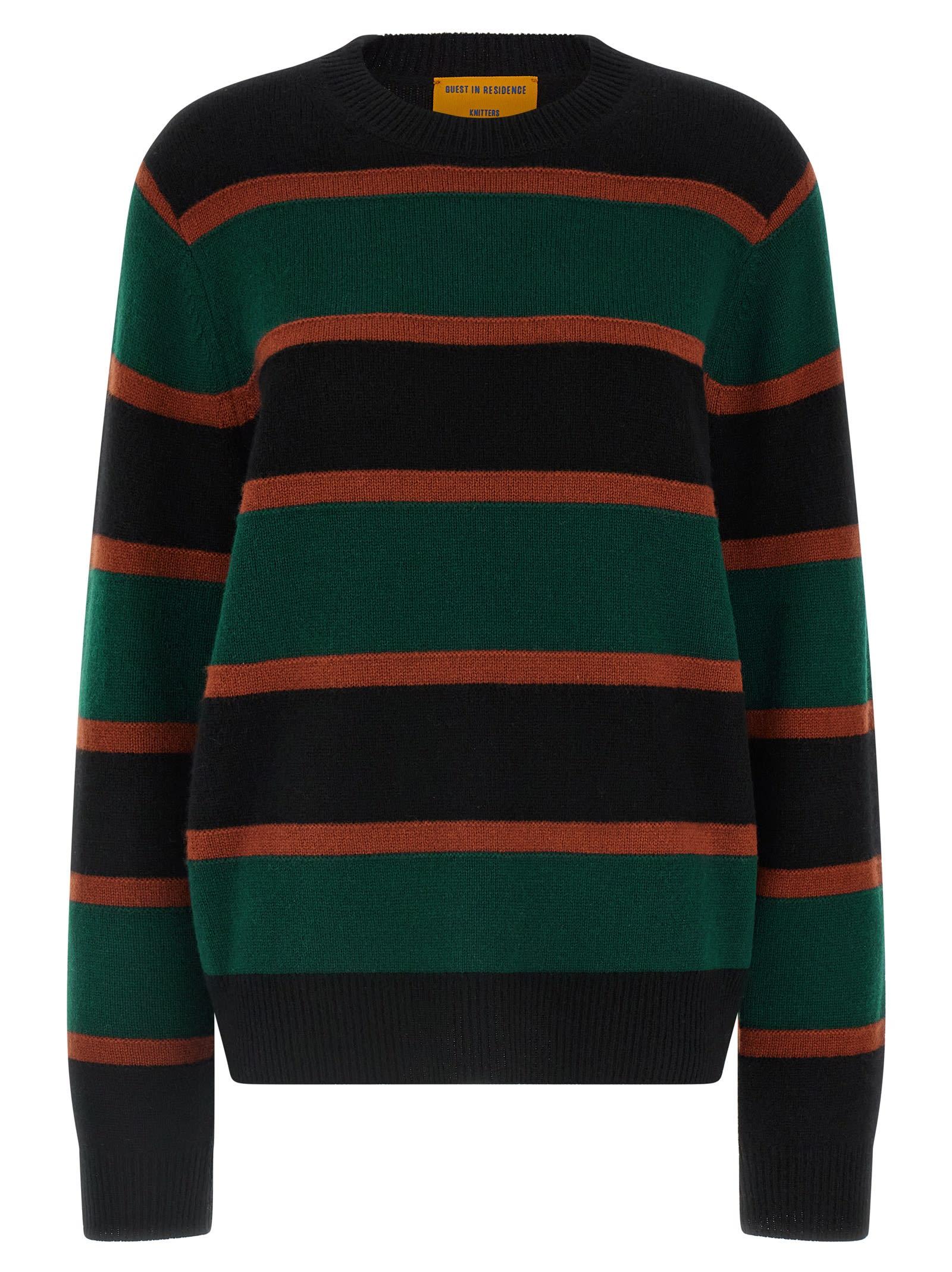 guest in residence stripe crew sweater