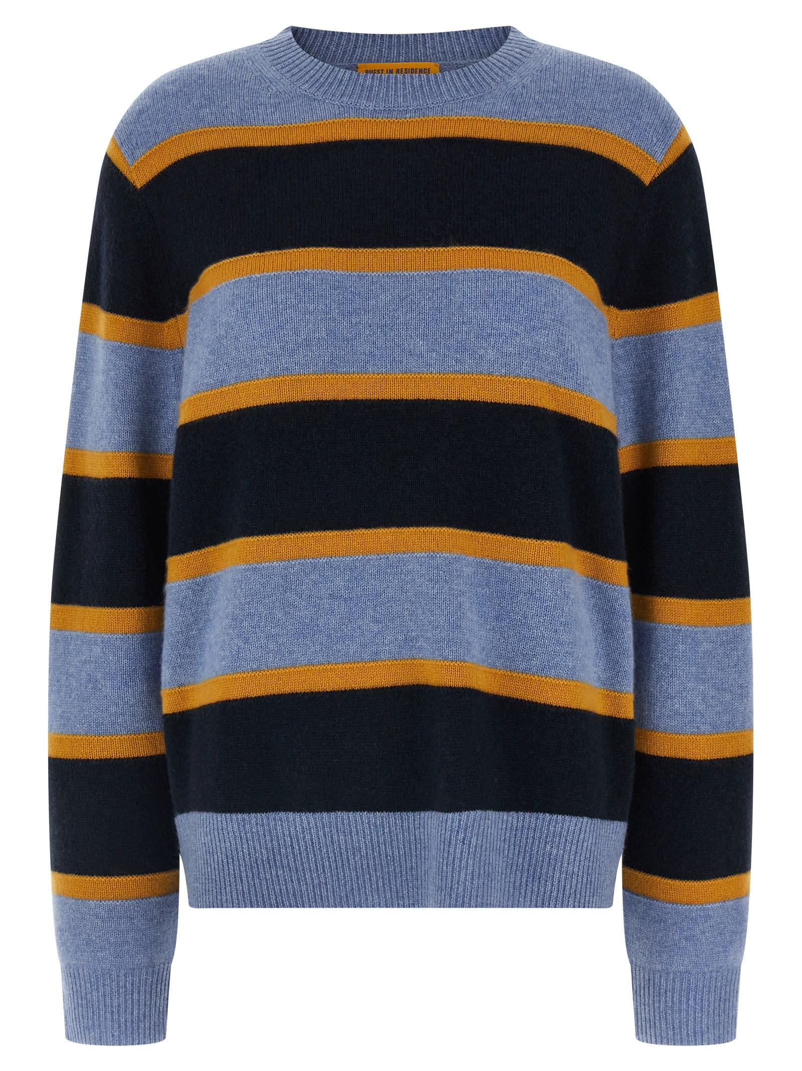 guest in residence stripe crew sweater