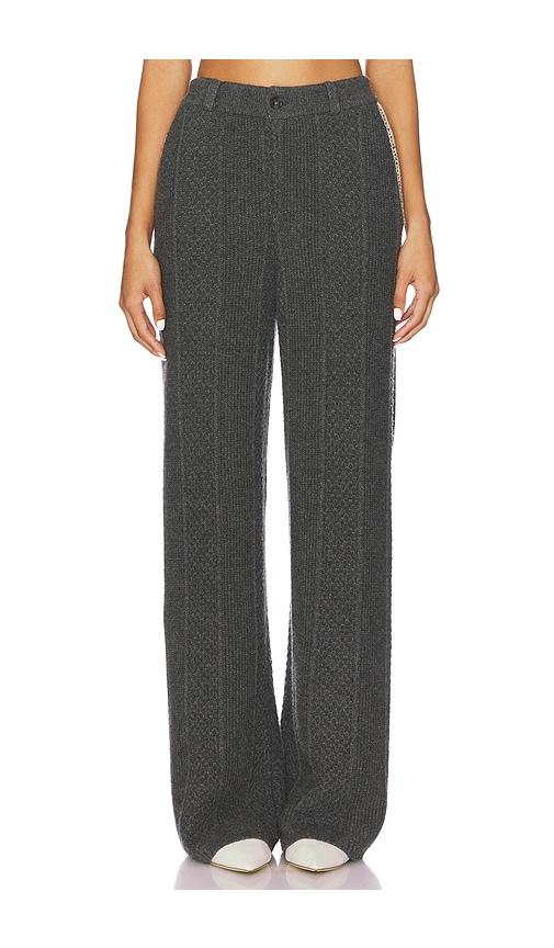 guest in residence tailored cable trouser in charcoal.