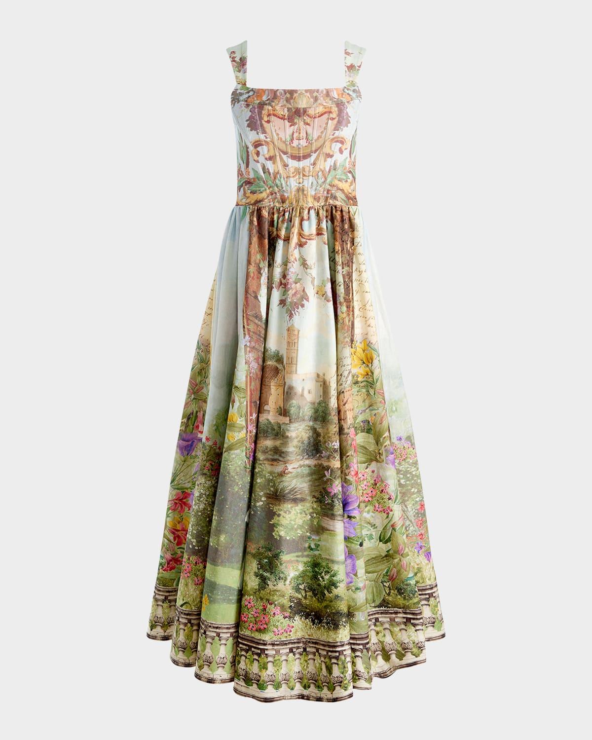 guinevere bustier ankle-length dress