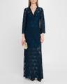 guipure bracelet-sleeve kaftan gown