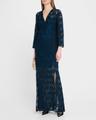 guipure bracelet-sleeve kaftan gown
