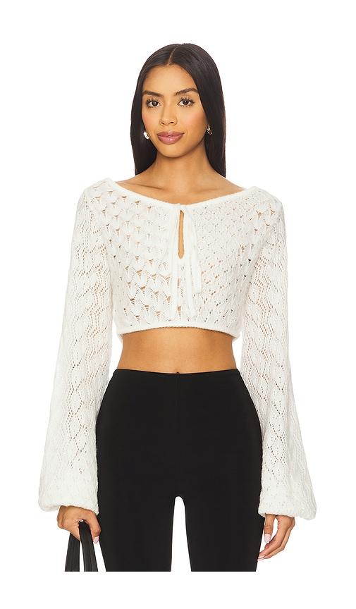 guizio annabella top in white.