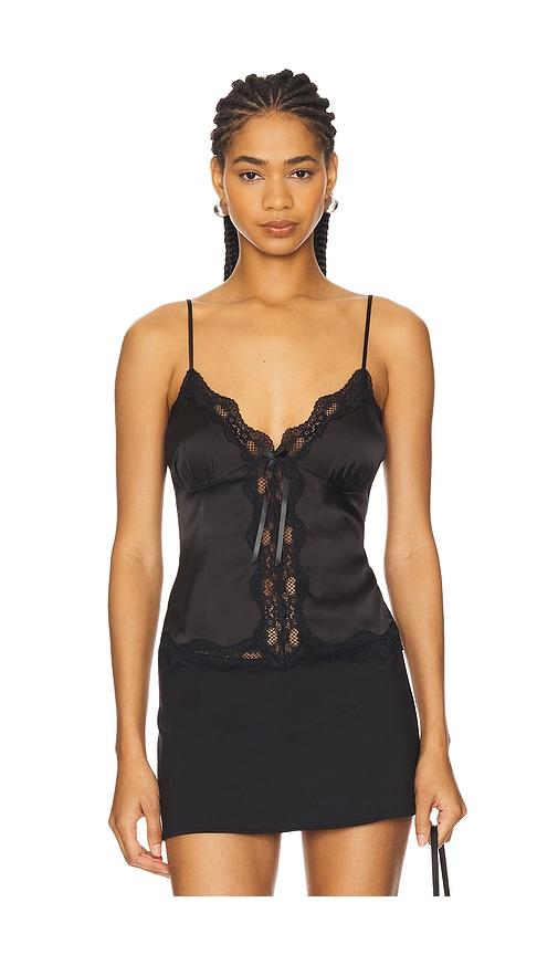 guizio blair top in black.