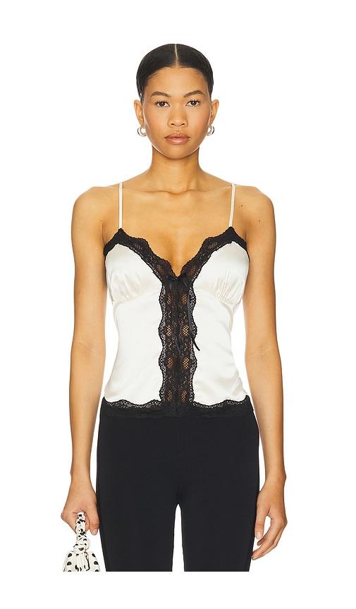 guizio blair top in white.