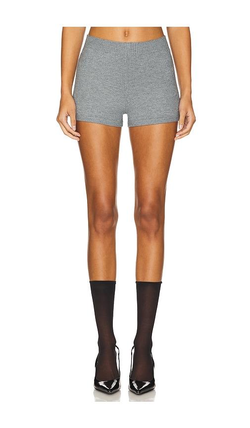 guizio calesia knit shorts in grey.