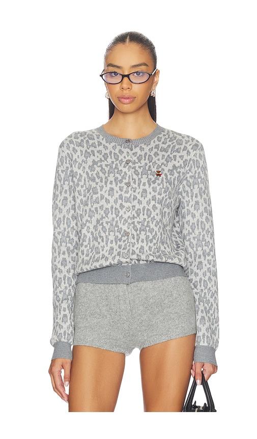 guizio june relaxed cardigan in grey.