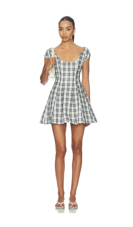 guizio leila mini dress in green.