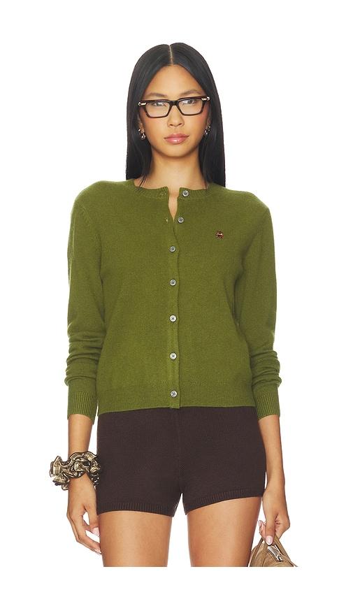 guizio relaxed cardigan in green.