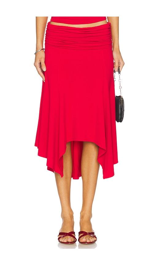 guizio soffiano skirt in red.