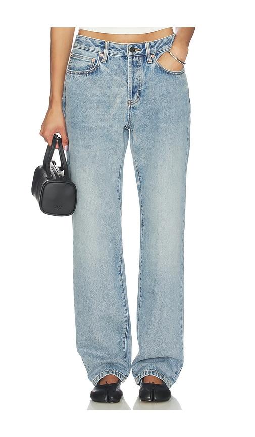 guizio sol relaxed wide leg pant in blue.