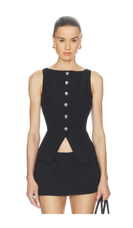 guizio troyes top in black.