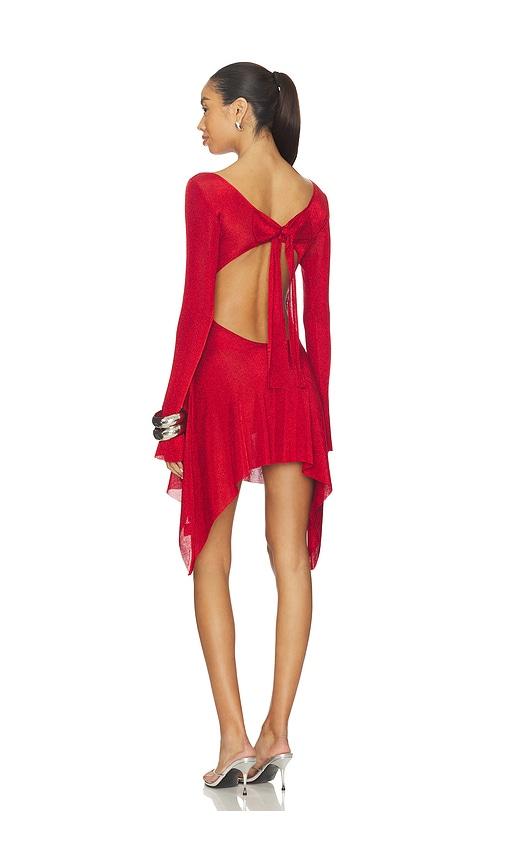 guizio x revolve rose dress in red.