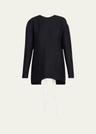 guri ribbon back brushed cashmere top