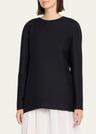 guri ribbon back brushed cashmere top