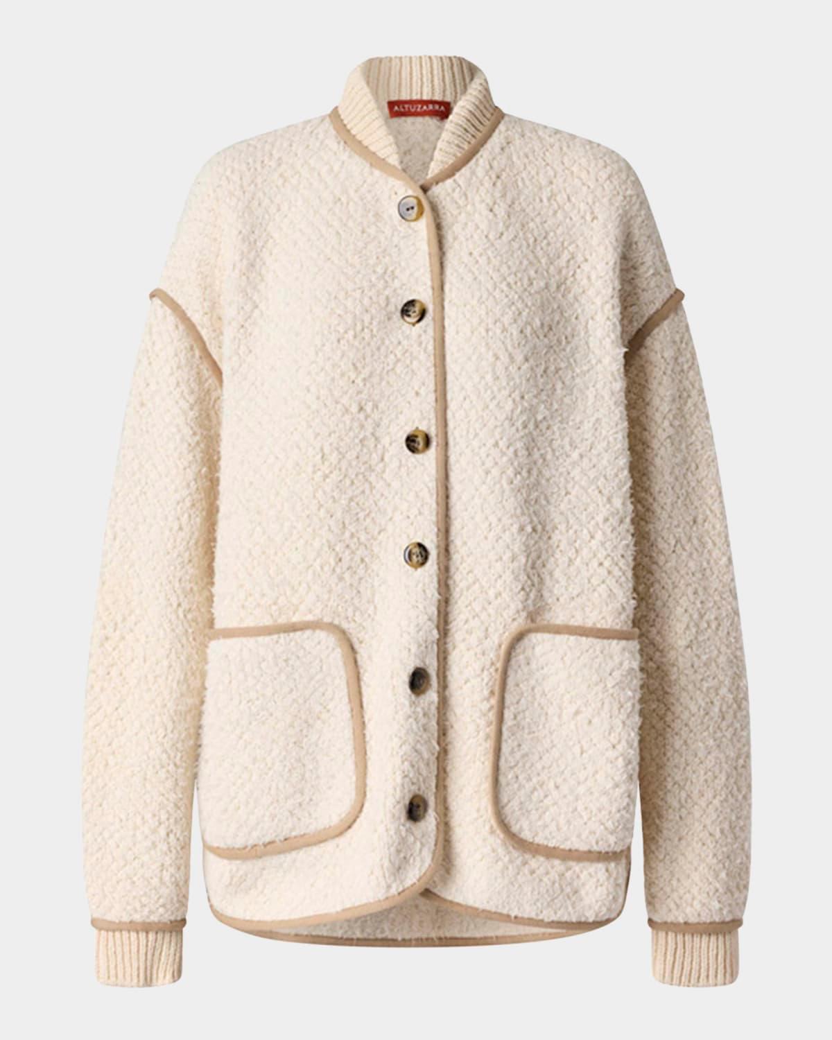 gus textured knit jacket