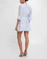 gwendoline floral puff-sleeve ruffled mini dress