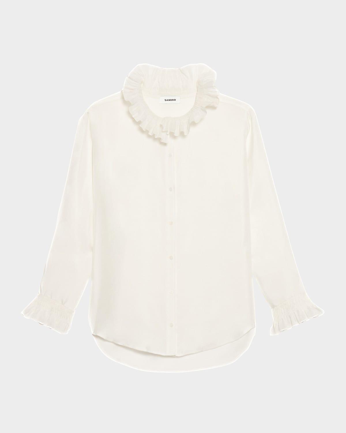 haby ruffled silk shirt