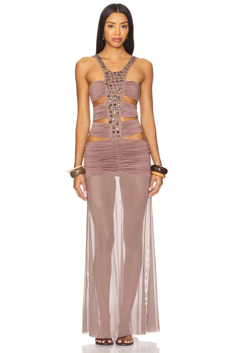 hadassa hand-beaded maxi dress