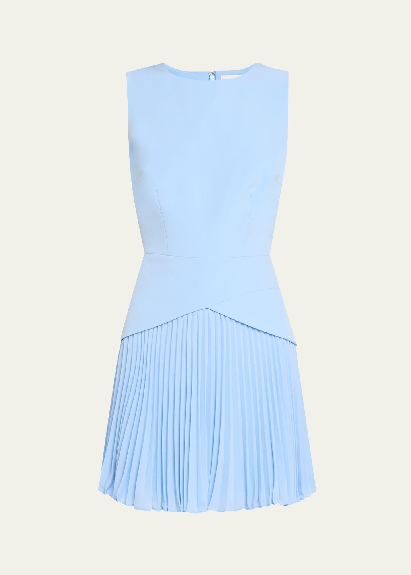 haddy sleeveless pleated mini dress