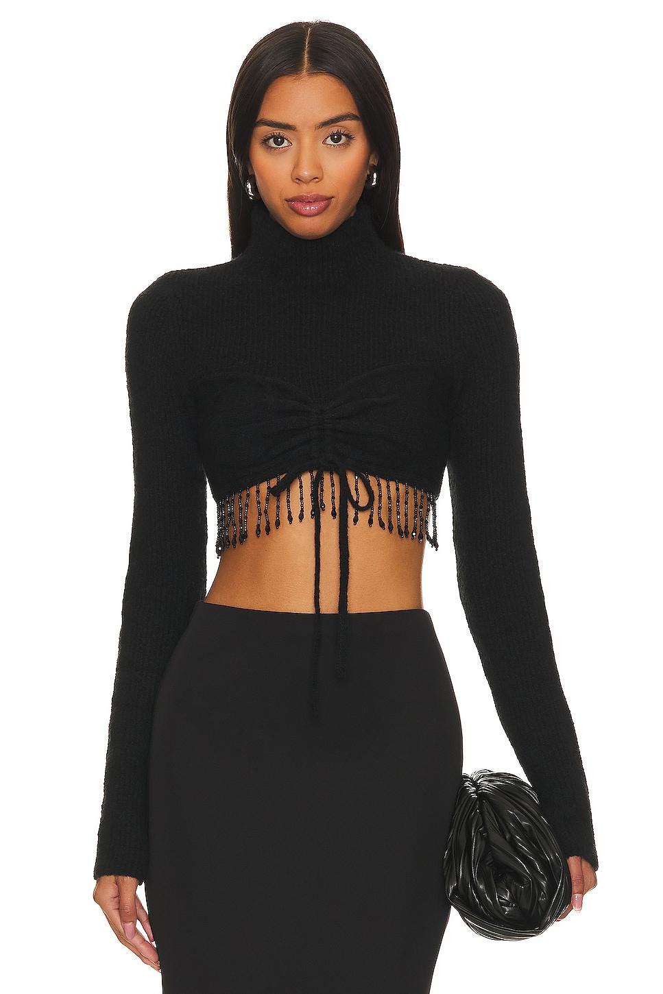 hadia beaded fringe top
