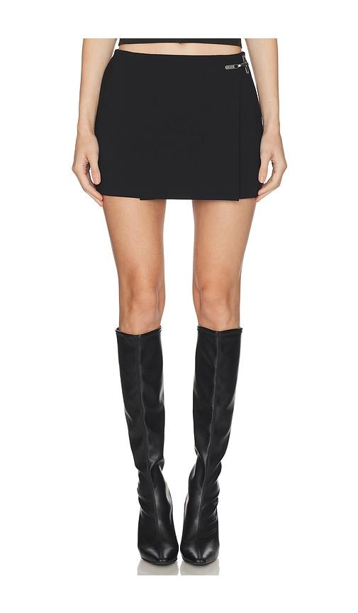 haelo lock construct skirt in black.