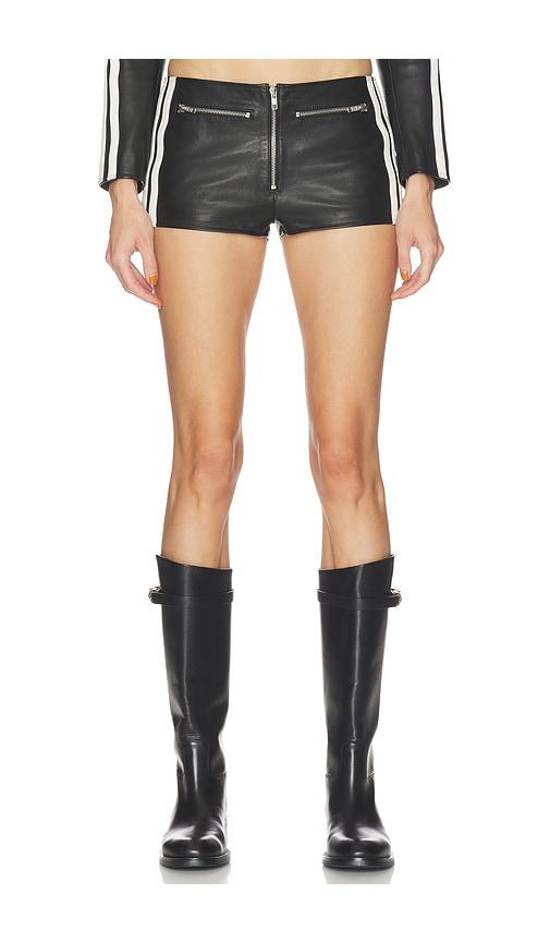 haelo sport stripe short in black.