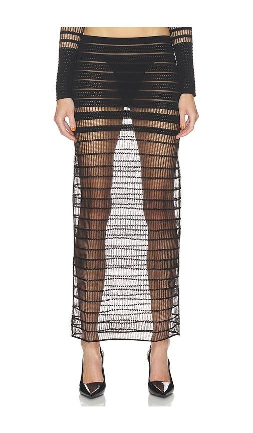 haelo veiled maxi skirt in black.