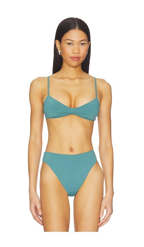 haight. adjustable monica top in green.