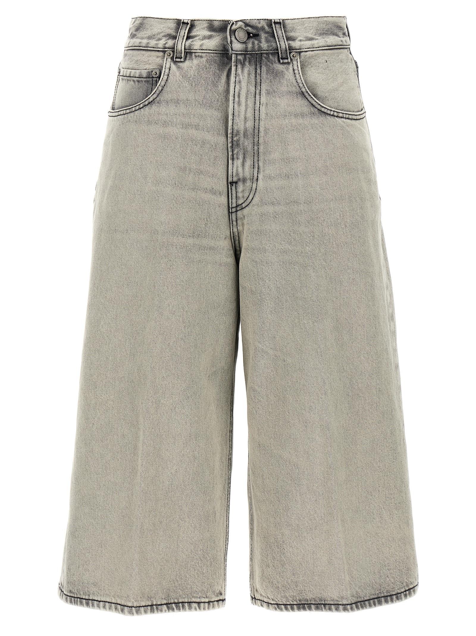 haikure belle pearl grey bermuda shorts
