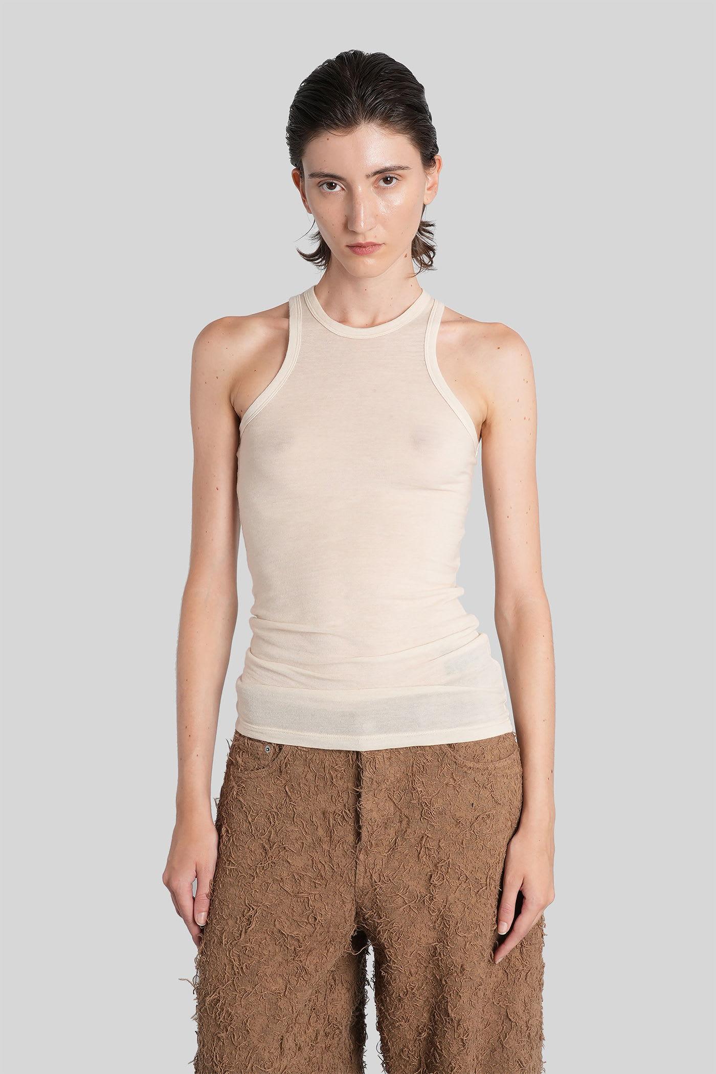 haikure eve tank top in beige wool